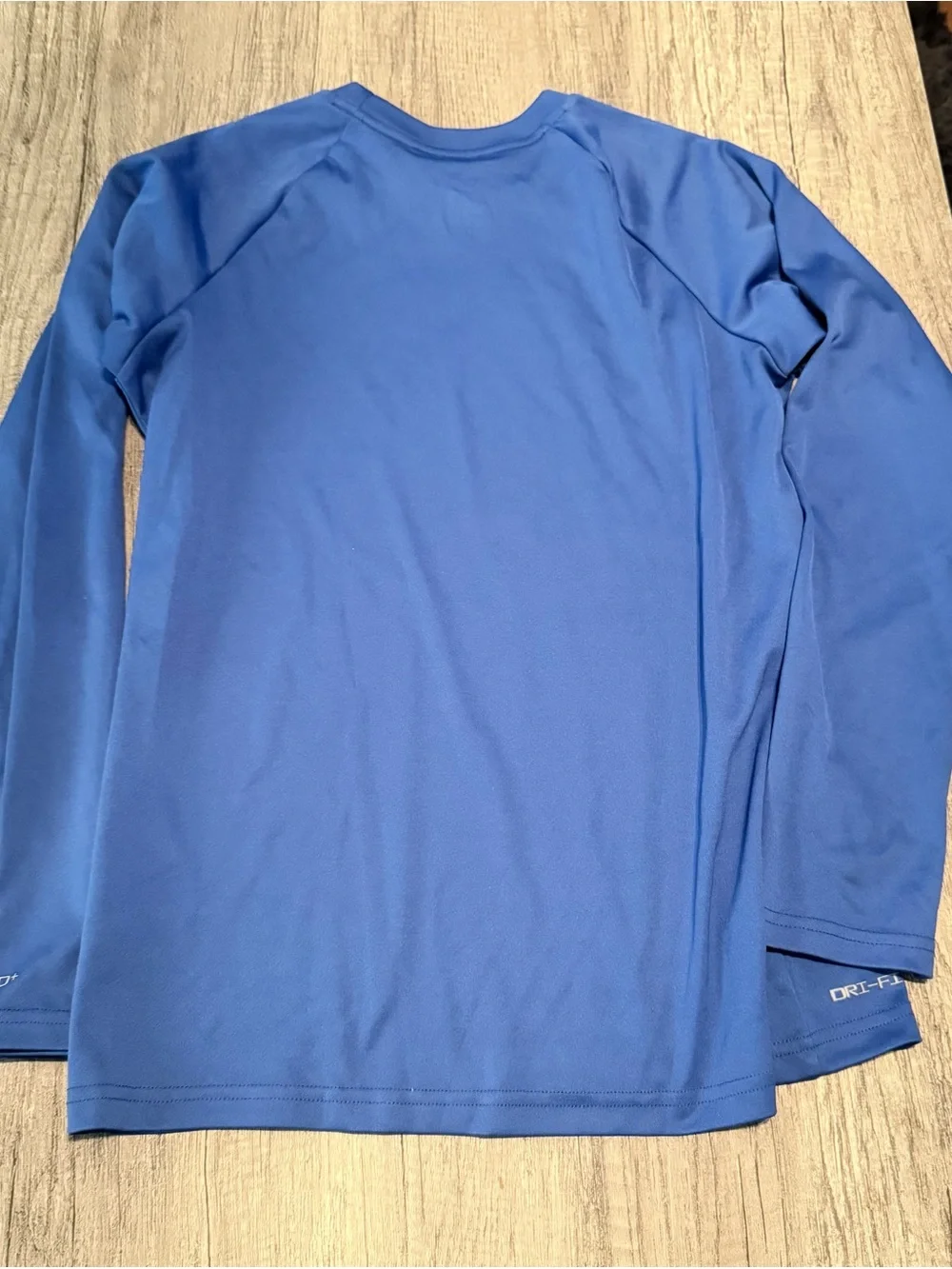 Nike Kids Royal Blue Long-Sleeve Swim Rashguard with White Swoosh